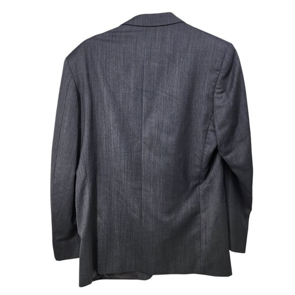 Yves Saint Laurent Mens Gray Blazer Pinstripes‎ Size 48R Wool Button Closure - Picture 2 of 10
